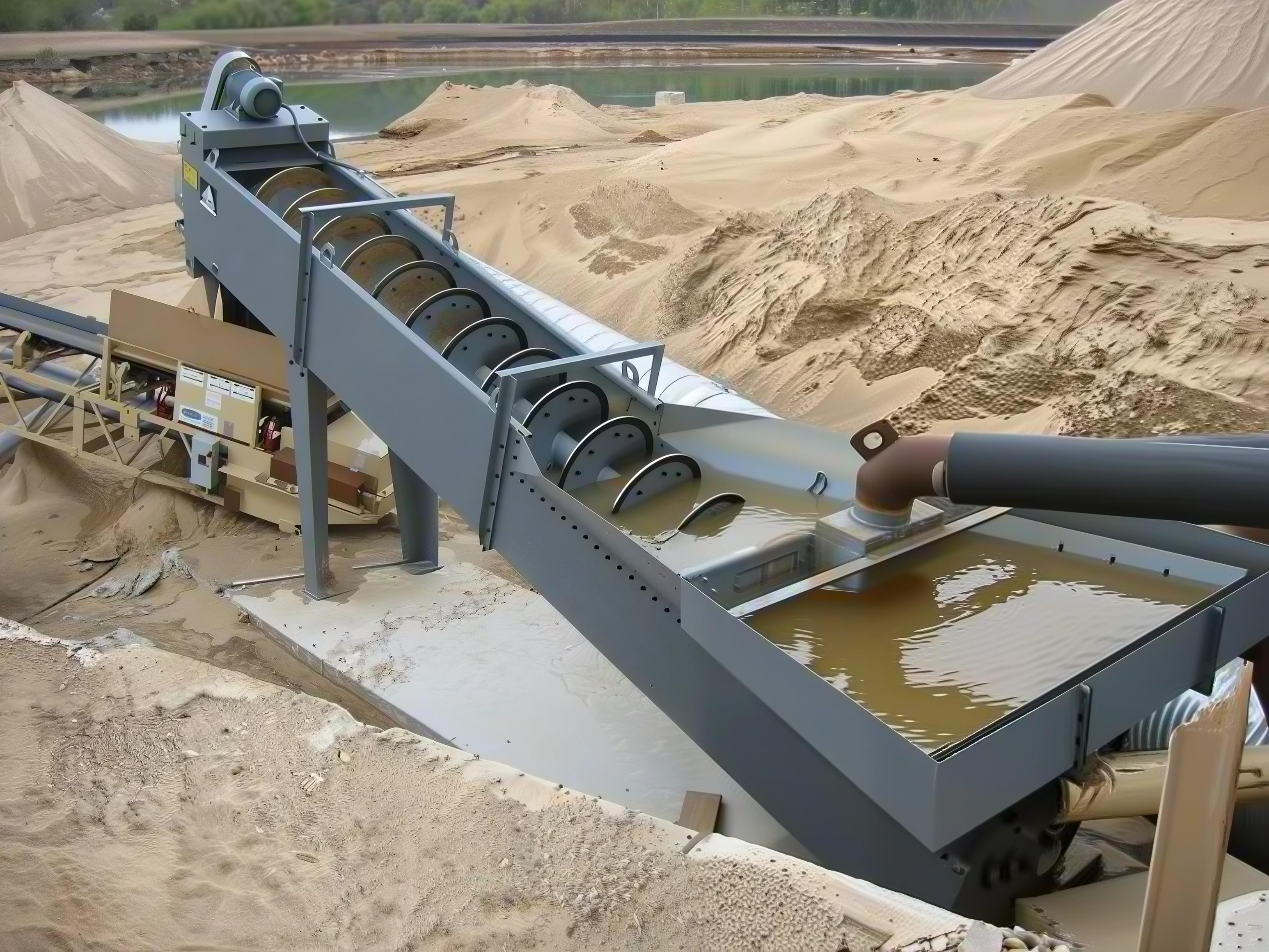 Screw sand washer
